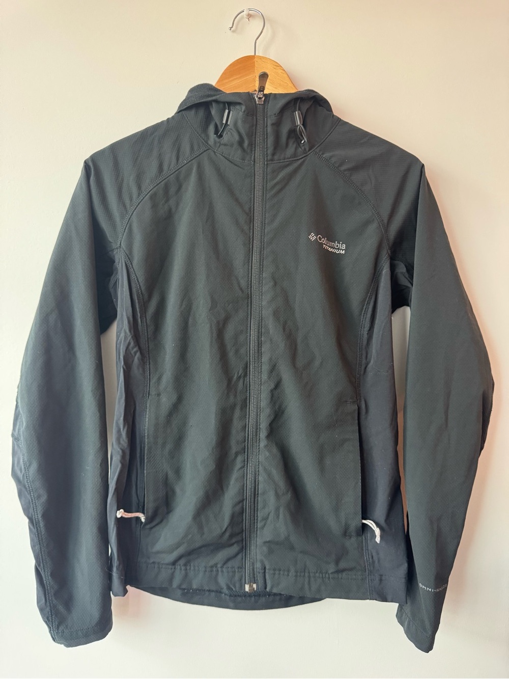Columbia Titanium Tech Interchange Full Zip Hooded Fleece Jacket Black Women Med
